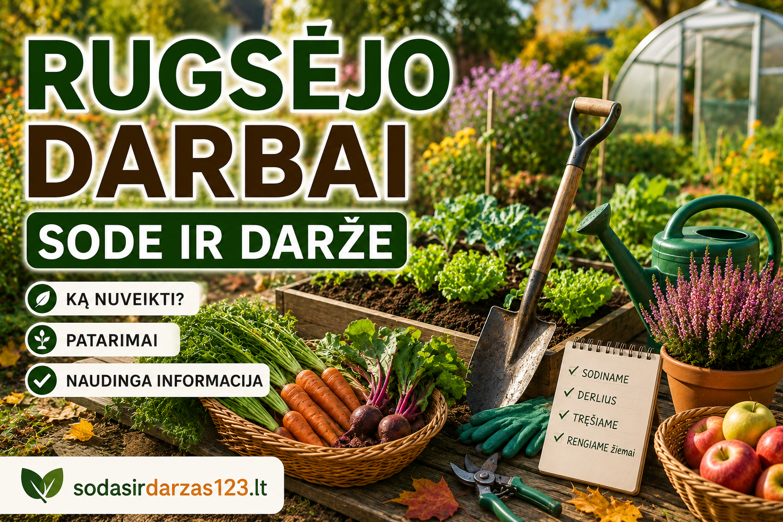 Rugsėjo darbai sode ir darže