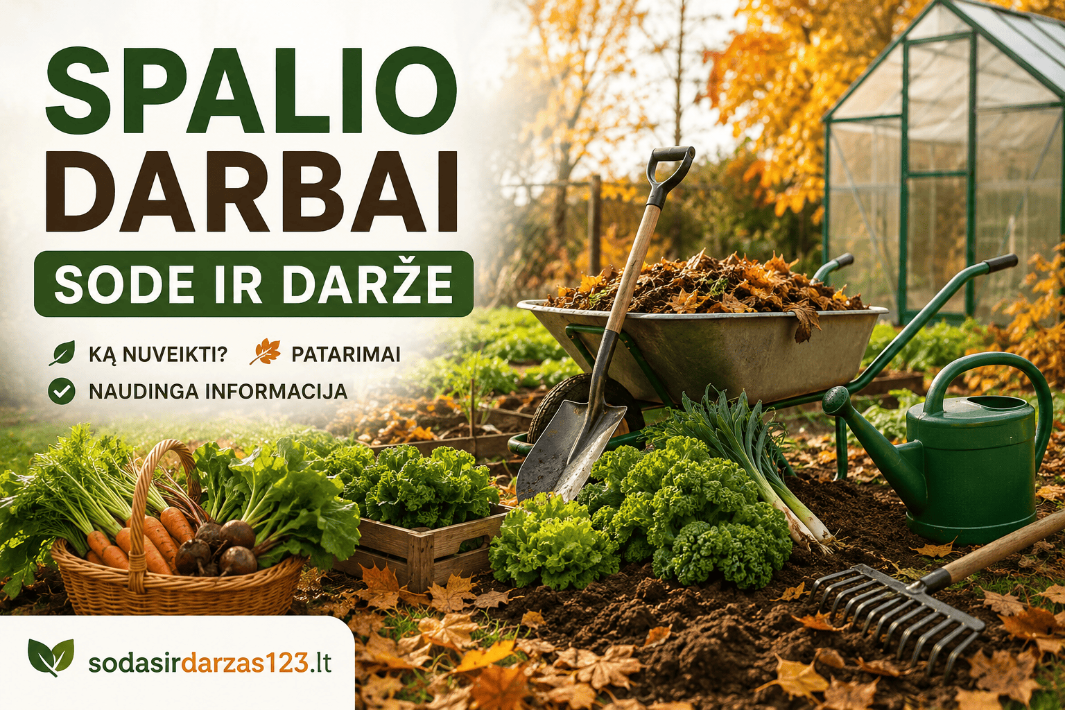 Spalio darbai sode ir darže